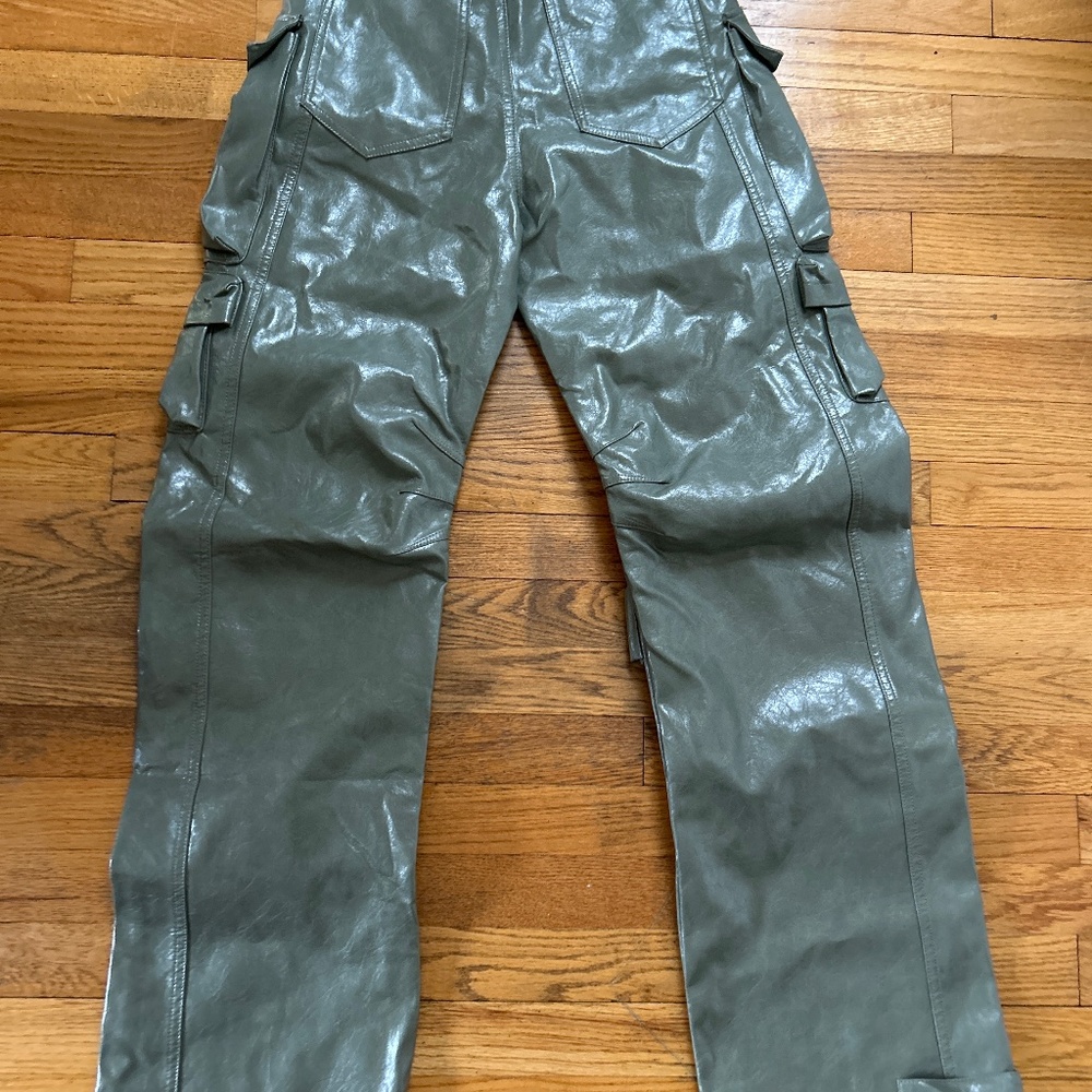 Faux leather pants